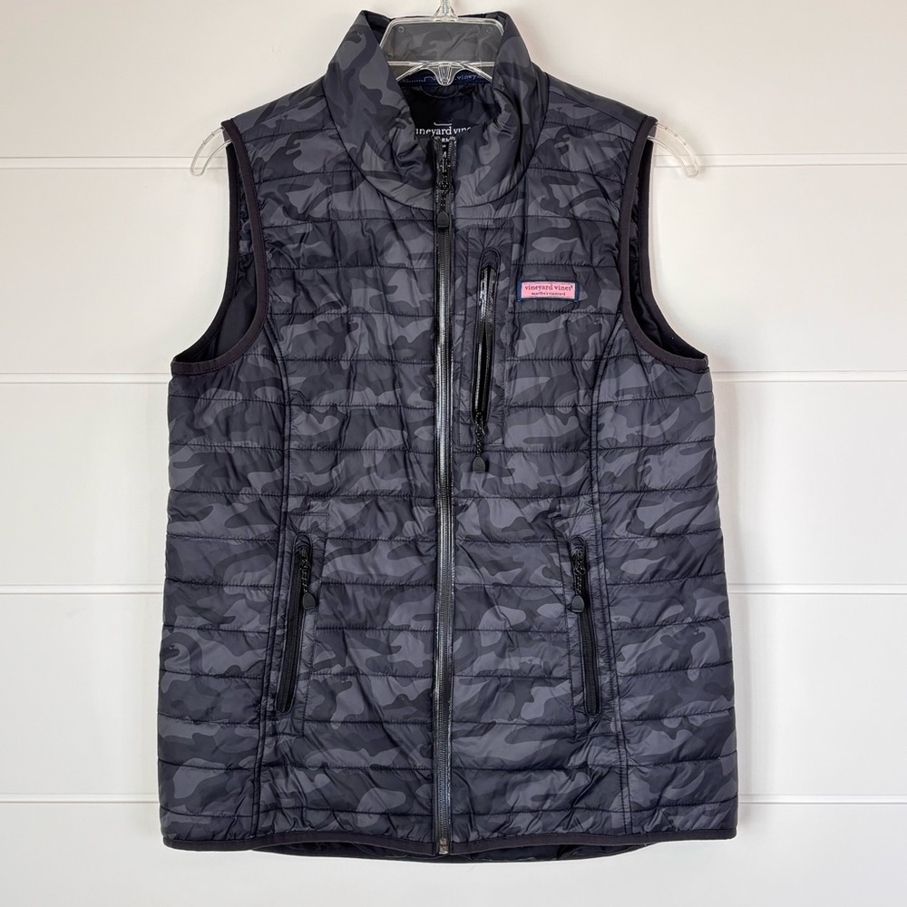 Vineyard Vines Performance Lightweight Quilted Camo Puffer Vest Women's Medium